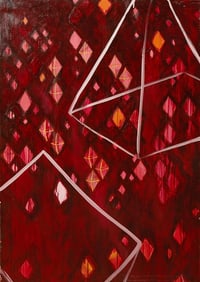 Francesca "Frahn" Koerner (American/New Orleans, b. 1954), "Abstract Diamonds," 1999, H.- 64 in.,
