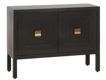 Hollywood Regency Style Mahogany Credenza, 21st c., H.- 32 1/2 in., W.- 43 1/4 in., D.- 16 in.