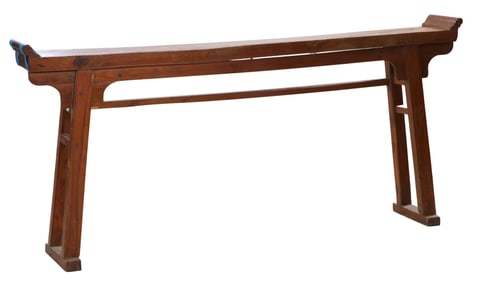 Chinese Pine Altar Table, 19th c., H.- 40 1/2 in., W.- 87 1/2 in., D.- 15 in.