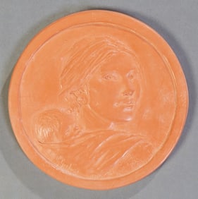 Glenna Goodacre (American, 1939-2020), "Sacagawea," c. 1999 H.- 7/16 in., Dia.- 7 3/8 in.