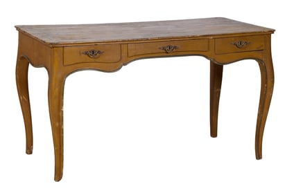 Antique Italian Polychromed Writing Desk, 19th c., H.- 29 1/2 in., W.- 52 in., D.- 27 in.
