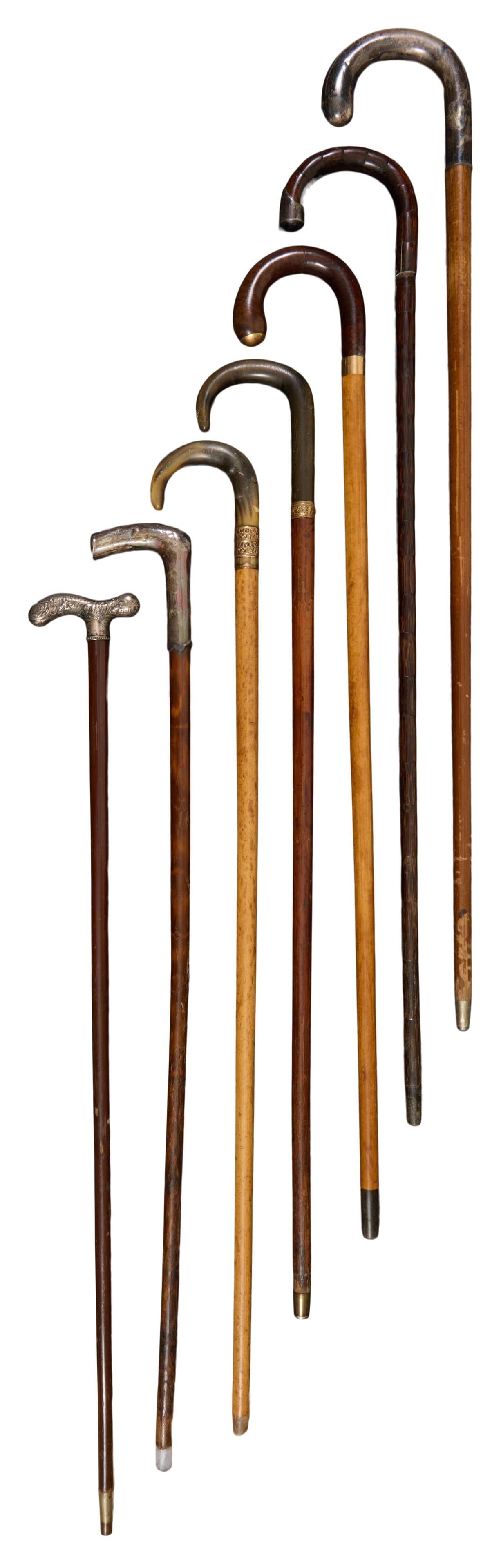 Group of Seven Walking Canes, 20th c., Tallest- H.- 36 in. (7 pcs.) (1 of 8)