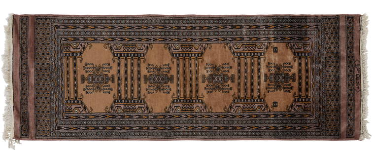 Bokhara Runner, 2' 1 x 6'.: Bokhara Runner, 2' 1 x 6'.