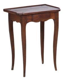French Provincial Louis XV Style Side Table, early 19th c., H.- 28 1/2 in., W.- 22 1/2 in., D.- 15
