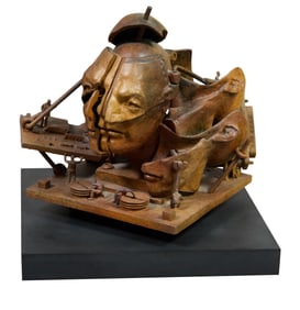 Ted Gall (American/California/Illinois, b. 1941), "Face Facets," 2003, H.- 6 1/2 in., Base W.- 6 1/2