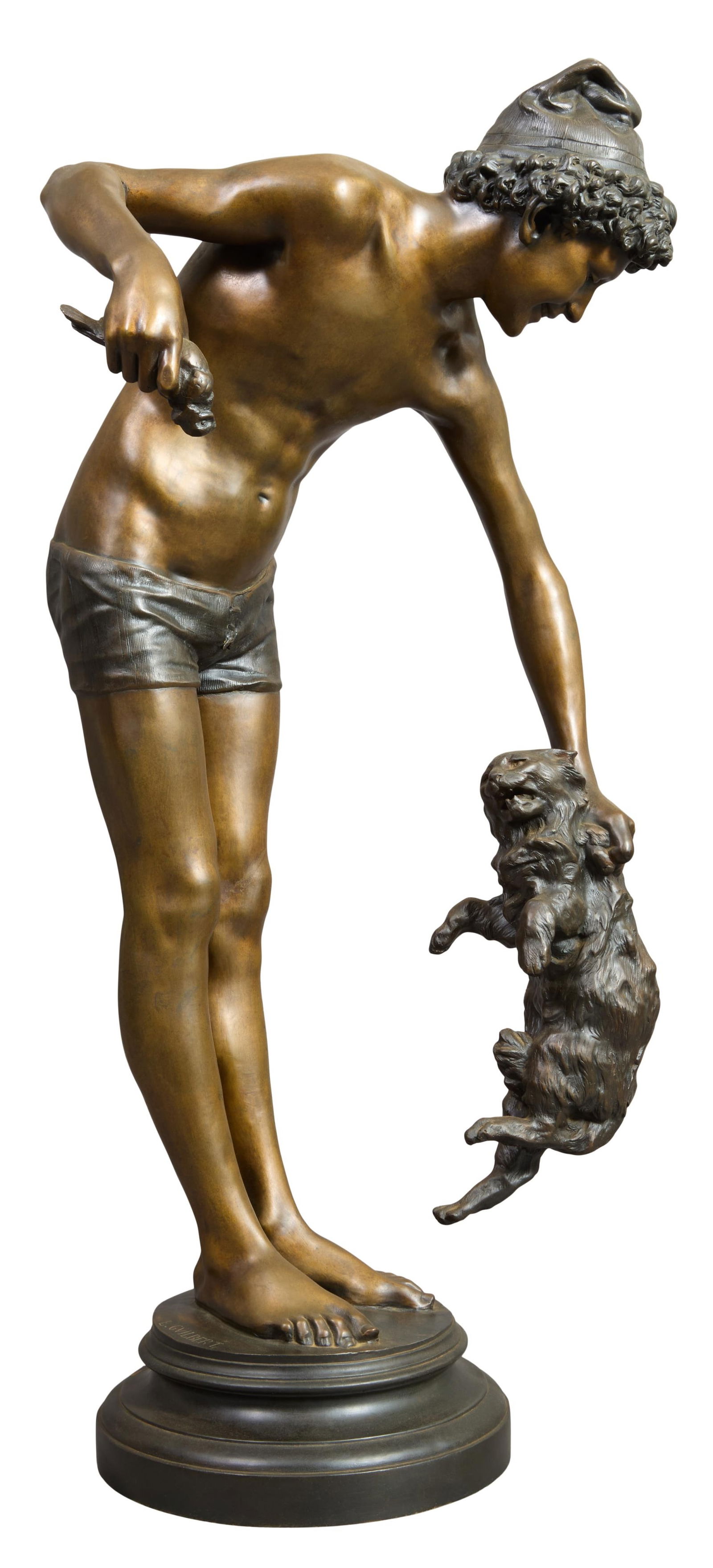 Ernest Charles Demosthene Guilbert (French, 1848-1913), "Separating the Foes," H.- 30 in., W.- 12 (1 of 2)