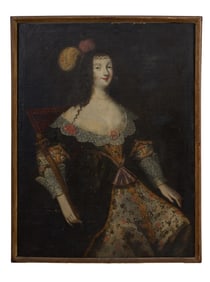 Follower of Charles Beaubrun (French, 1604-1694) "Portrait of a 17th Century Courtly Lady, Possibly