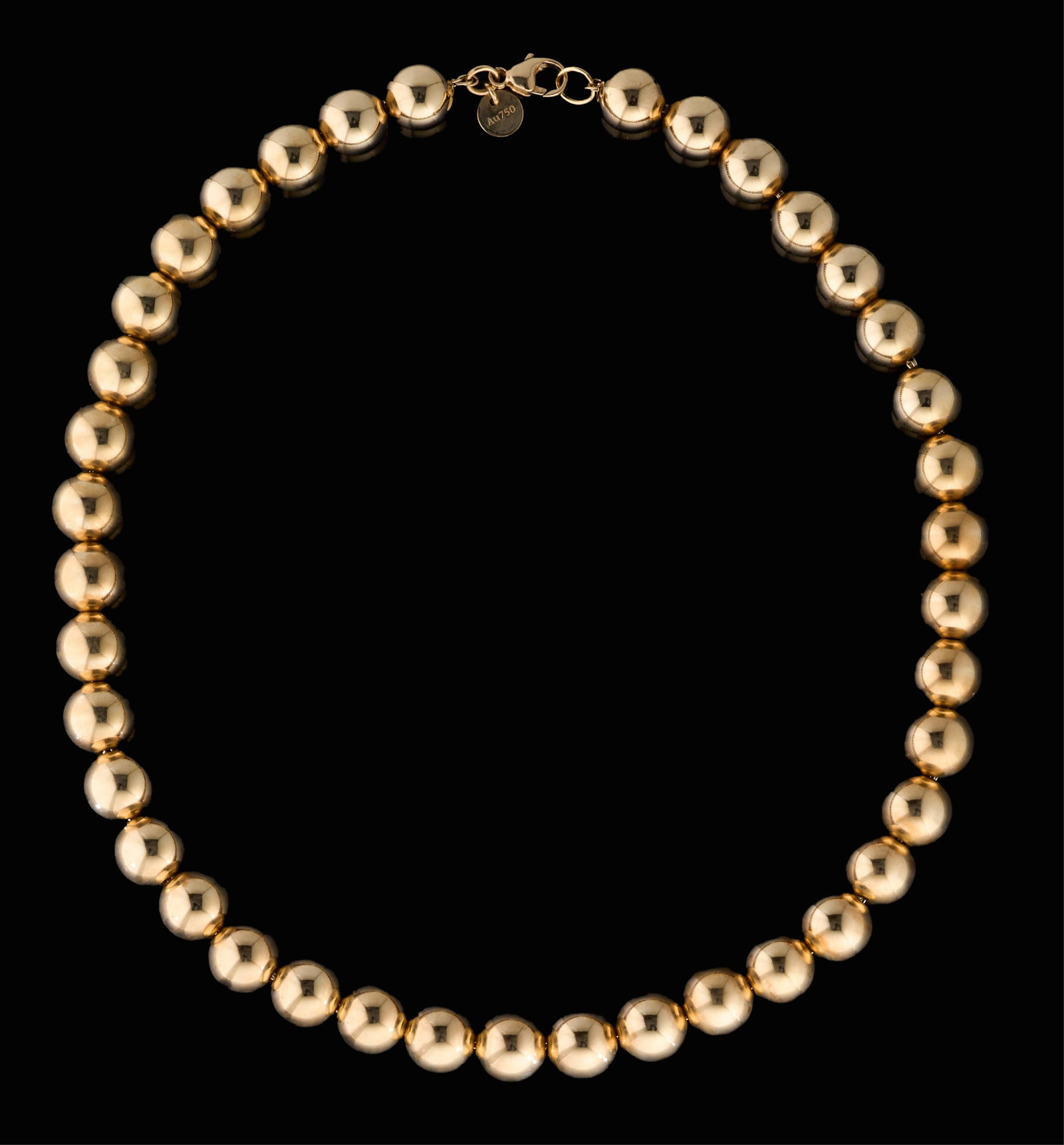 Tiffany & Co. 18K Yellow Gold Ball Necklace, App. Total Wt.- 2.11 Troy oz., L.- 14 in. (1 of 3)