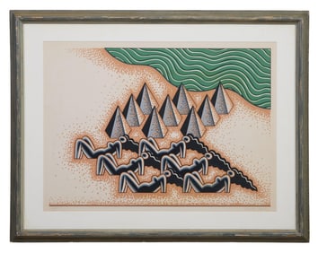 Robert P. Gordy (American/Louisiana, 1933-1986), "The Green Nile," Sight- H.- 21 1/2 in., W.- 29 1/2