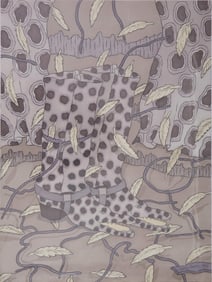 George Febres (Ecuadorian/Louisiana, 1943-1996), "Alligator Boots," 1976, Paper- H.- 23 3/4 in., W.-