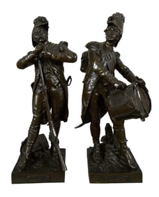 After Etienne Dumiage (French, 1830-1888), "Avant Combat, 1792," and "Apres Combat, 1792," 20th c.,