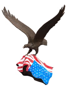 American Eagle Bronze, 21st c., H.- 23 in., W.- 20 1/2 in., D.- 16 in.