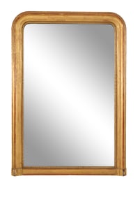 French Louis Phillip Giltwood Overmantel Mirror, 19th c., H.- 52 1/2 in., W.- 37 in.