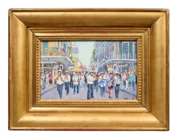Niek van der Plas (Dutch, b. 1954), "New Orleans Second Line Brass Band," H.- 8 1/2 in., W.- 13 1/4