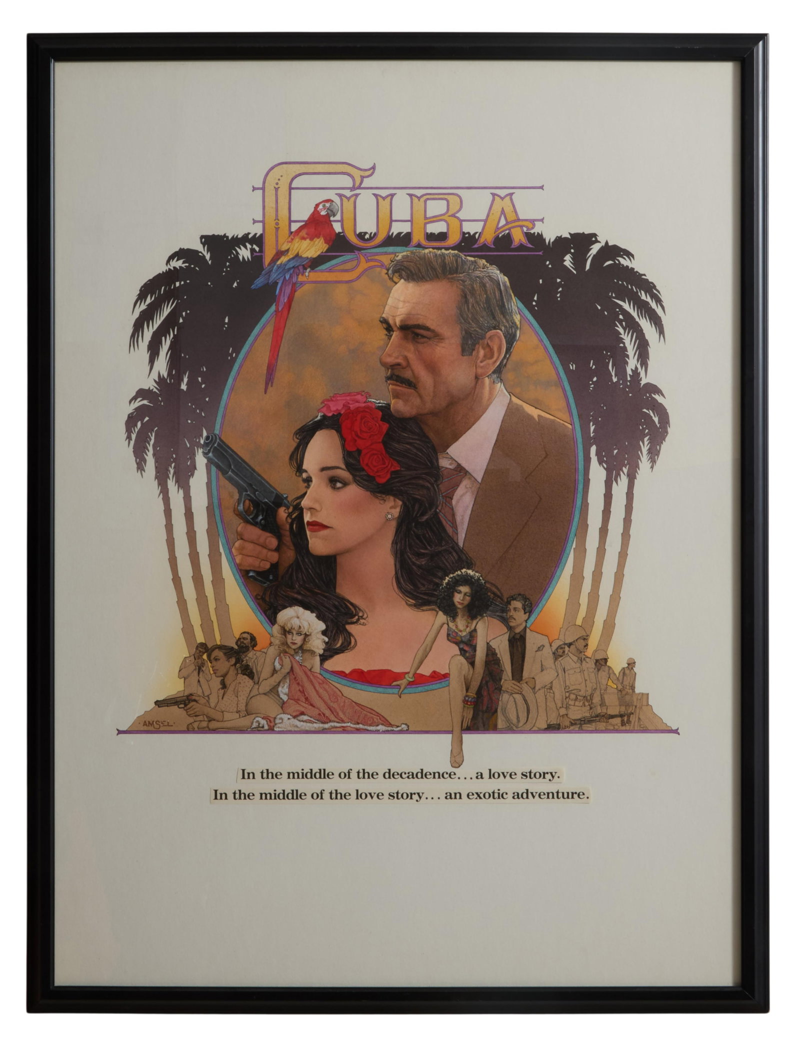 Richard Amsel (Canadian, b. 1949), "Cuba," Sight- H.- 38 1/2 in., W.- 28 1/2 in., Framed- H.- 41 (1 of 4)