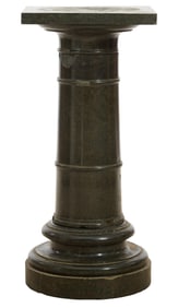 Large Continental Green Marble Pedestal, late 19th c., H.- 32 in., W.- 16 in., D.- 16 in.