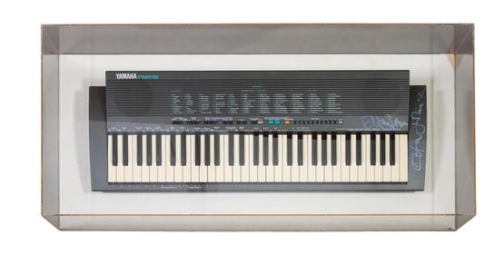 Elton John Autographed Yamaha PSR-19 Electric Keyboard, Overall- H.- 21 in. W.- 45 in., D.- 7 in.