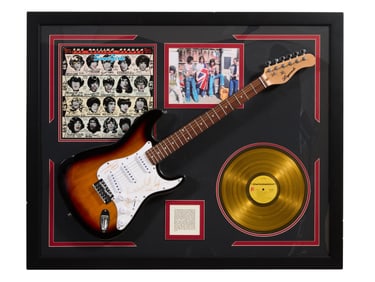 Rolling Stones Autographed Legends Electric Guitar, Overall- H.- 35 in., W.- 43 1/2 in., D.- 3 in.
