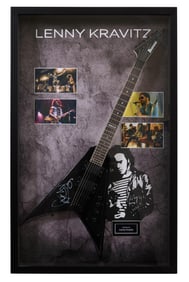 Lenny Kravitz Autographed Ibanez Flying V Guitar, Overall- H.- 46 in., W.- 28 3/4 in., D.- 4 in.