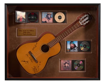 Country Music Legends Autographed 1962 Takamine Guitar, Overall- H.- 33 in., W.- 41 1/4 in., D.- 6