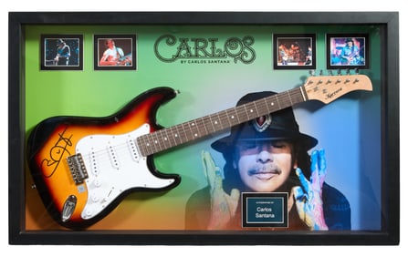Carlos Santana Autographed Karrera Electric Guitar, Overall- H.- 25 in., W.- 42 in., D.- 4 in.