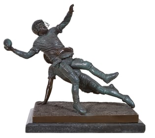 Tim Davidson (American, b. 1952), "Football Tackle," Overall- H.- 27 in, W.- 32 in, D.- 18 in.