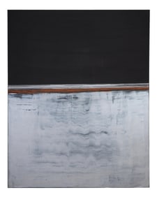 Allen Melton (American/Mississippi, b. 1964), "Untitled: Black and White Abstract,", H.- 60 in., W.-