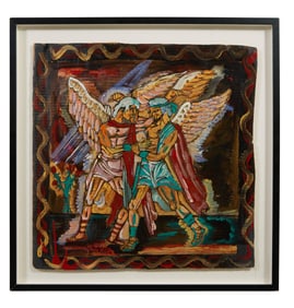 Rudolph "Rudy" Valentino Bostic (American/Georgia, 1941-2021), "Wrestling with Angels," Sight- H.-