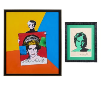 Two Pop Icons of Andy Warhol: Andy Warhol (American, 1928-1987), "John Lennon," and American School