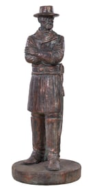 Standing Figure of Confederate General Robert E. Lee, 20th century, H.- 40 in., W.- 16 in., Dia.- 16