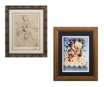 Salvador Dali (Spanish, 1904-1989), "Disintegrating Mother and Child," 1989, and "Galeta," Largest