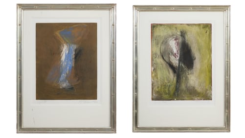 Kathleen Morris (American, b. 1946), "Uphill" and "Spring Fever," Each Sight- H.- 21 1/2 in., W.- 17