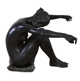 Contemporary Coffee Table Base, Italian, designed after Nicola Voci, Base- H.- 24 1/2 in., W.- 33