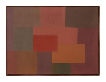 American School, "Untitled: Abstract Composition," c. late 1950s, Sight- H.- 18 in., W.- 24 in.,