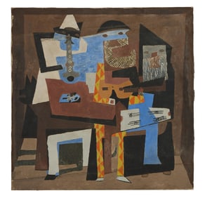 American School (20th Century), "Musical Homage to Cubism," H.- 30 in., W.- 30 in.