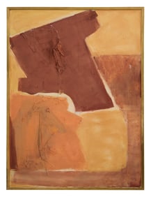 American School (20th Century), "Abstract Collage," H.- 40 in., W.- 30 in.
