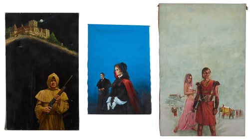 Lou Marchetti (Italian/American, 1920-1992), Three Gothic Romances Novel Book Illustrations, H.- 32