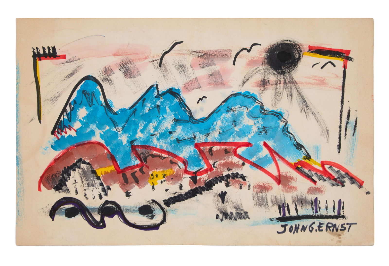 John G. Ernst (American, 1920-1995), "New York Mountainscape, Probably the Catskills" H.- 12 in., (1 of 3)