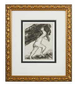 Marc Chagall (Russian/French, 1887-1985), "Samson Enleve Les Ports de Gaza," Sight- H.- 12 in., W.-