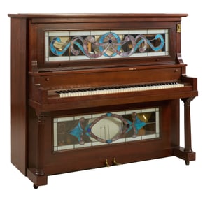 Seavern Orchestrion Upright Player Piano, early 20th c., H.- 55 1/2 in., W.- 64 1/2 in., D.- 28 1/2