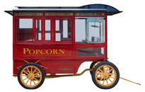 Dunbar & Co. Popcorn Wagon, early 20th c., H.- 87 1/2 in., L.- 156 in., D.- 60 in.