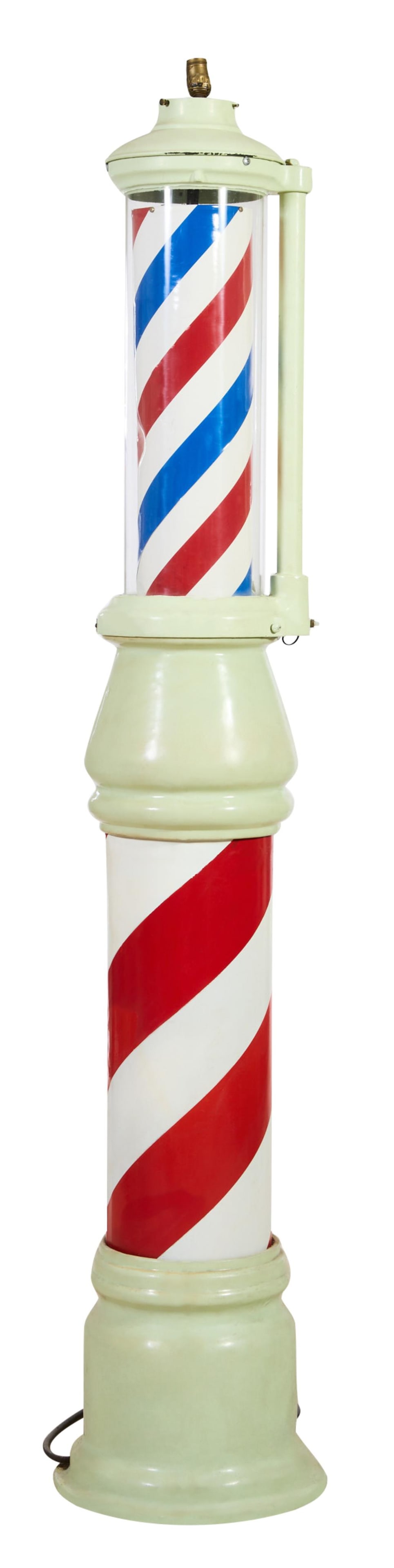 Theo A. Koch No. 10 Barber Pole, 1929, H.- 80 in., Dia.- 16 in. (1 of 2)