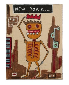 OGP "King" (American, 20th/21st Century), Two Homages to Jean Michel Basquiat: "New York," and "New