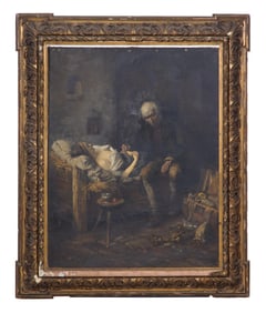 Alexander Amandus von Wahl (German, 1839-1903), "Parting Ways," Sight- H.- 48 in., W.- 37 1/2 in.,