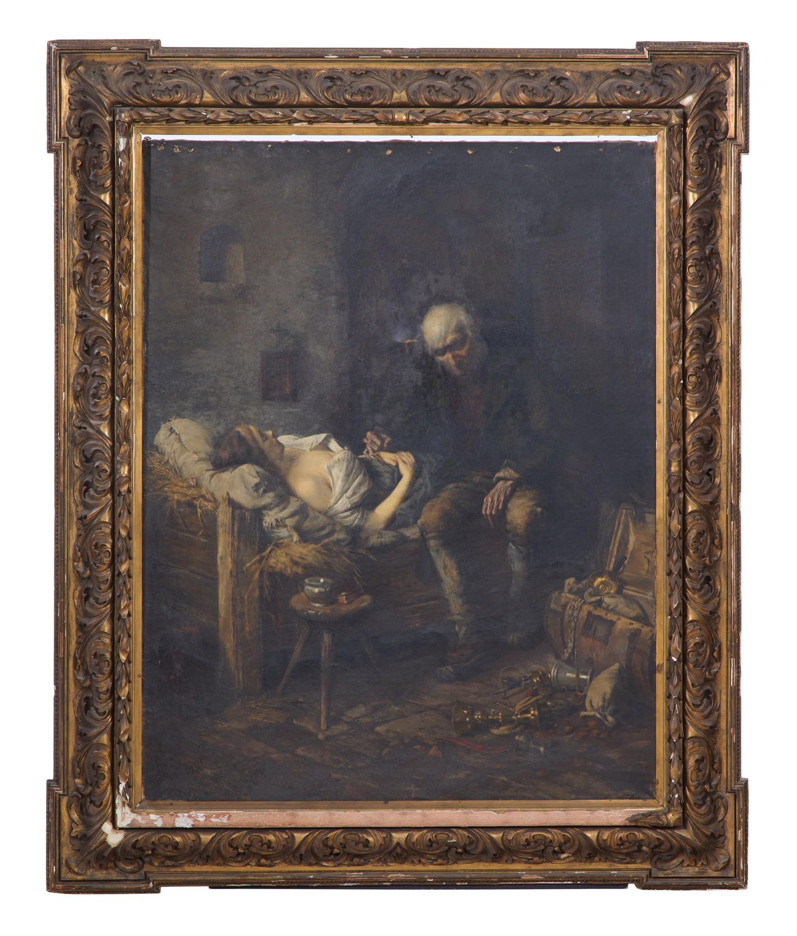 Alexander Amandus von Wahl (German, 1839-1903), "Parting Ways," Sight- H.- 48 in., W.- 37 1/2 in., (1 of 11)