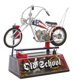 Ten Cent Easy Rider Kiddie Chopper Ride, 20th c., H.- 65 in., W.- 67 in., D.- 27 in.