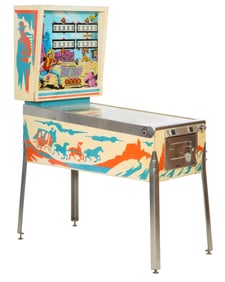 Fast Draw Pinball Machine, 1975, H.- 71 in., W.- 29 in., D.- 52 in.