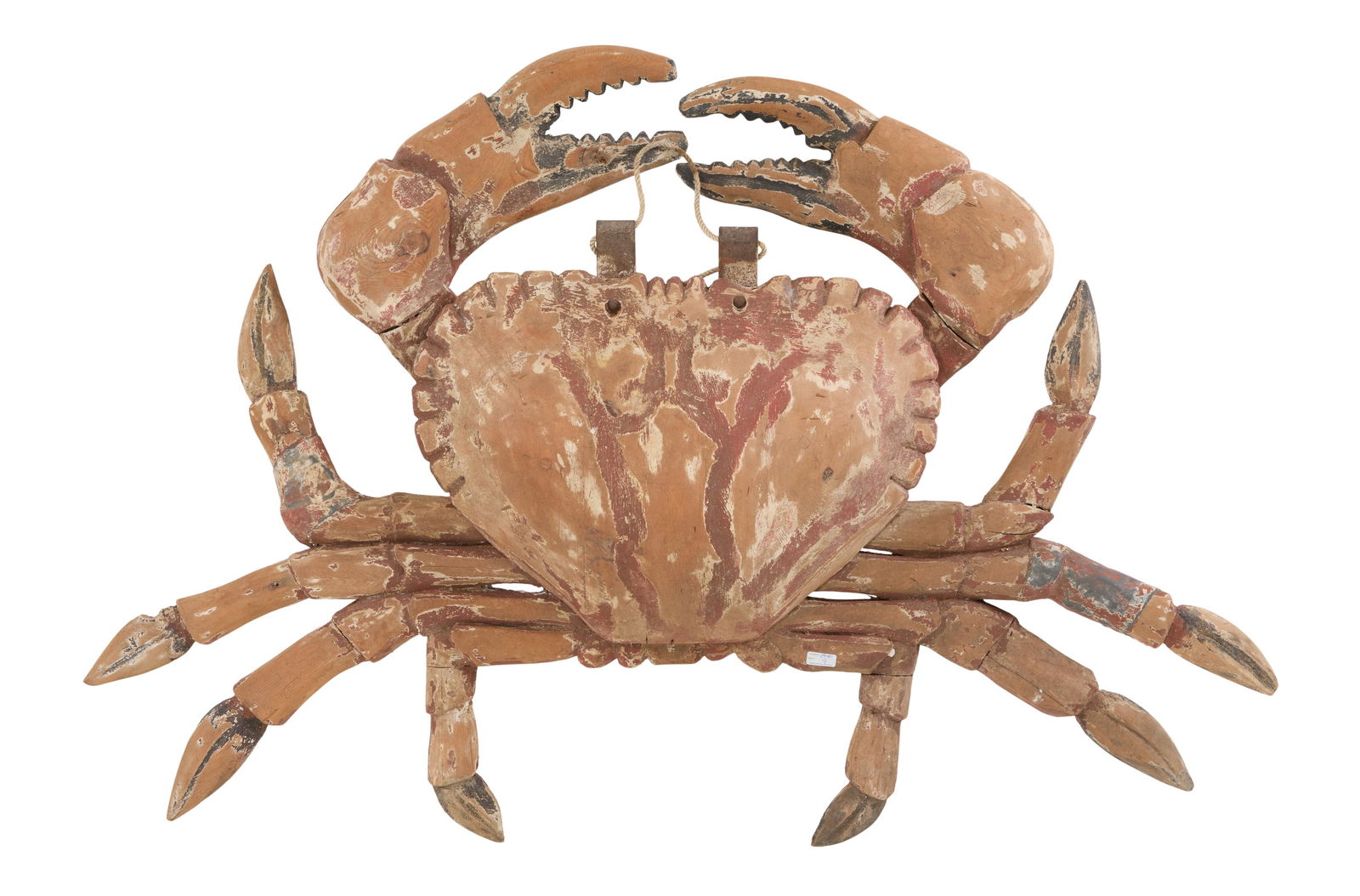 Large Carved Wood Crab Advertising Sign, late 19th c., H.- 41 in., W.- 64 in., D.- 7 in. (1 of 1)