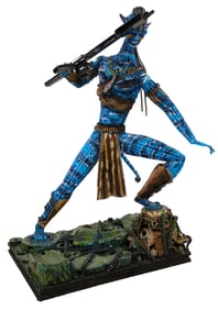 Large Contemporary Metal Sculpture of Avatar, 21st C., designed by Kalifano, H.- 52 in., W.- 34 in.,