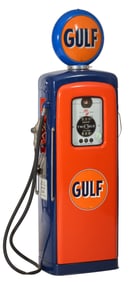 Gulf Gas Pump, H.- 69 in., W.- 29 in., D.- 15 in.